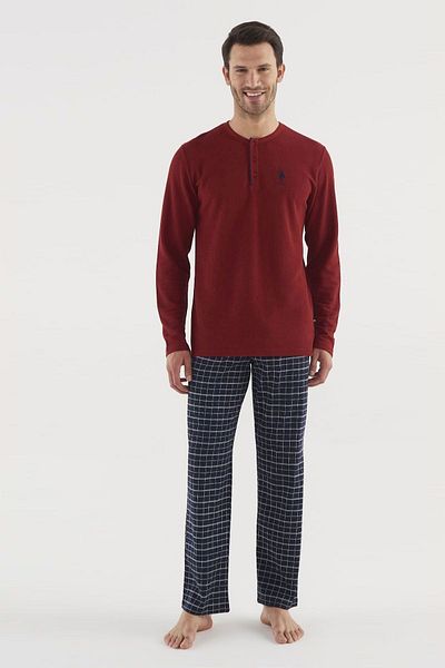 U.S. Polo Assn. 18638 Costum de pijama pentru bărbați burgundy