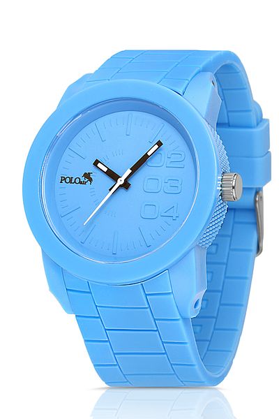 Polo Air Silicone Cord Sports Men's Wrist Watch Blue Color Pl-0947E4X