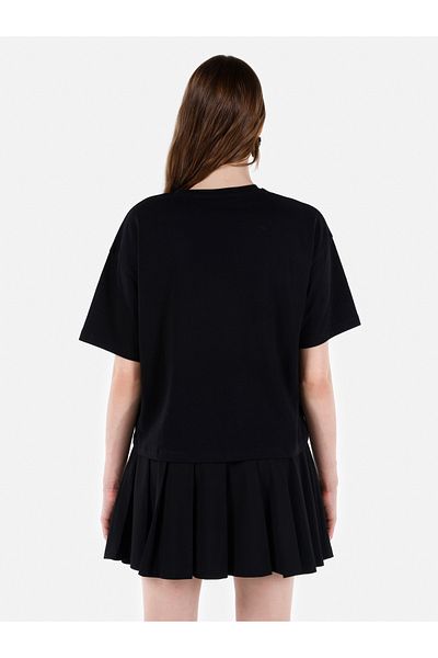 Colin's Tricou cu imprimeu negru pentru femei - decolteu, maneca scurta Cl 1067963