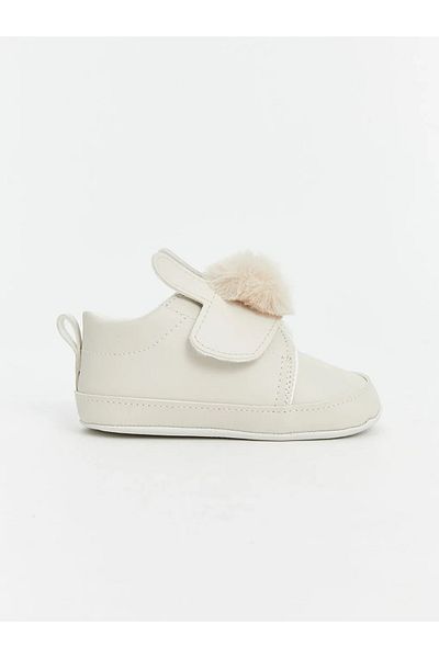 LC Waikiki Lcw Steps Beige Baby Girl Sneakers with Pompom Detail
