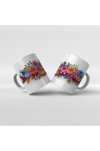 Rengineshop Floral Theme Printed Mug - 13