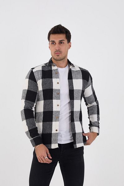 jack carisma Lumberjack Checked Slim Fit Men's Shirt