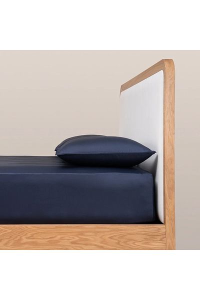 Penelope 100% Cotton Satin - Navy Blue Sheet Set 100X200 Cm, Elastic - Lia Series