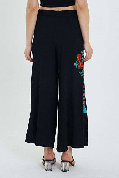 Rodi Women's Wide Leg Embroidered Trousers - 914