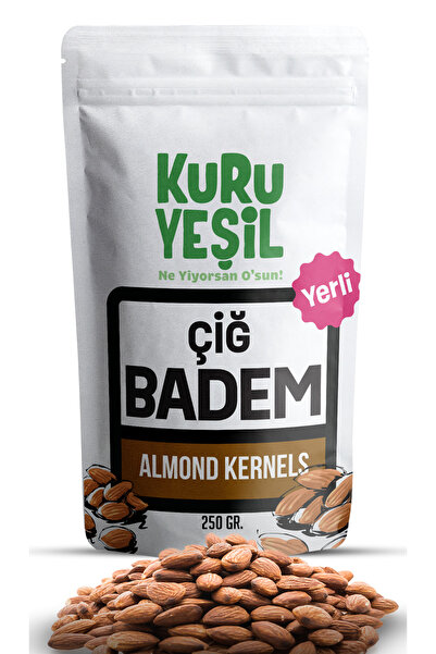 Kuru Yeşil Çiğ Badem Içi - Çiğ Badem - Yerli Badem - 250 gr