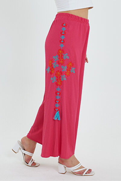 Rodi Women's Wide Leg Embroidered Trousers - 914