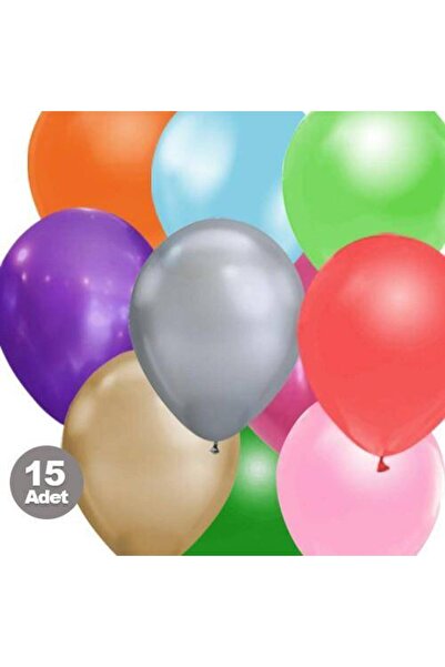 Parti Dükkanım Karışık Balon Metalik 15 Adet