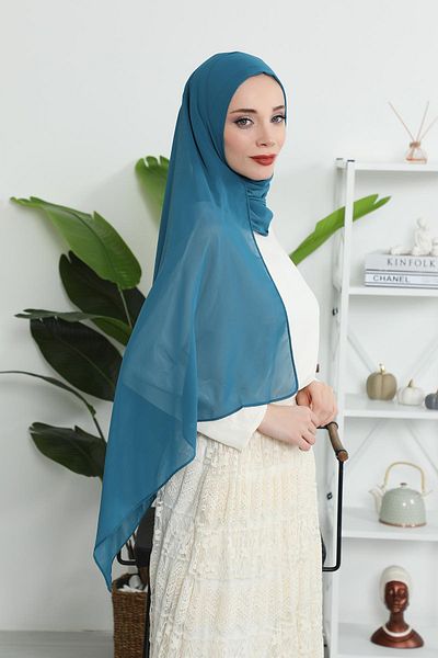 Aisha's Design شال شيفون بتصميم كلاسيكي عملي - PS-11