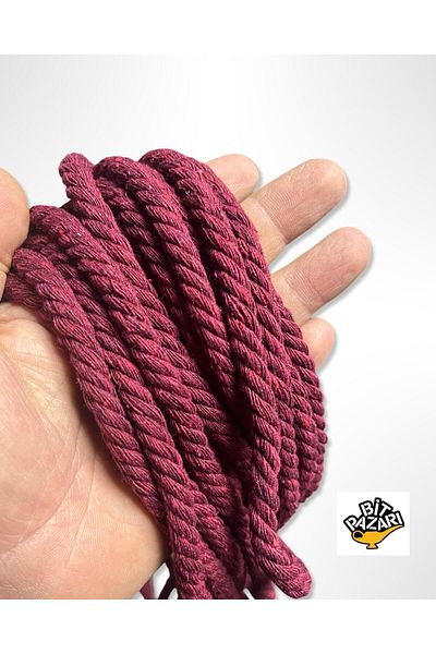 izmir Bitpazarı Twisted Colored Cotton Rope - (8mm 10 Meters)