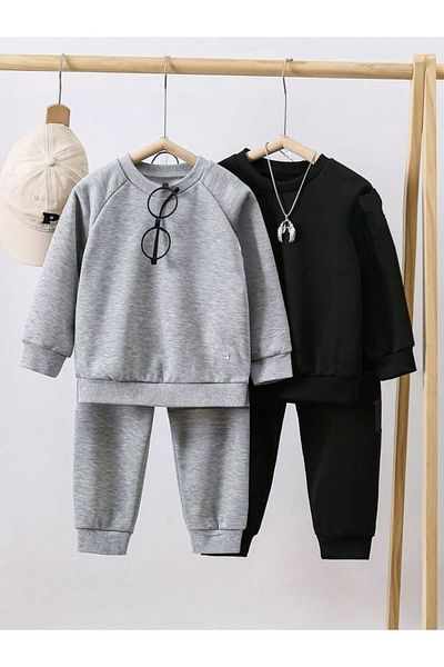 armicem Σετ Φούτερ 2 τεμαχίων Crew Neck Unisex Παιδική Φούτερ