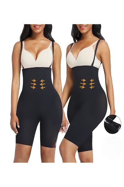 MİSTİRİK Pantaloni scurți negri tăiați cu laser Corset cu alunecare - Detaliat cureaua pentru slăbire și strângere