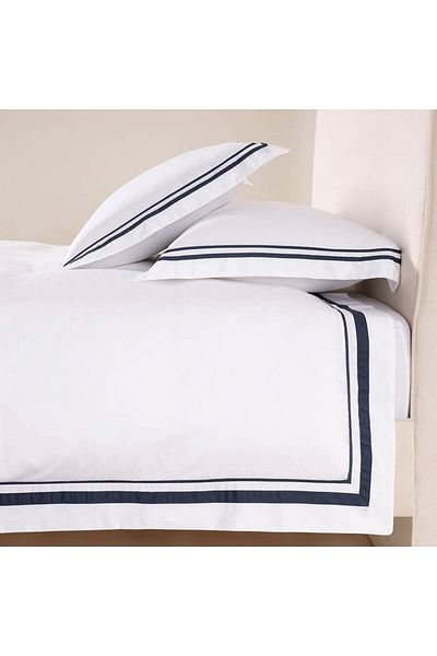 Penelope Set cuvertură pilota din satin 100% bumbac 240x260 cm bleumarin - Seria Vanessa