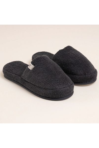 Penelope Noa Series - 40-41 Anthracite Towel Slippers 100% Cotton