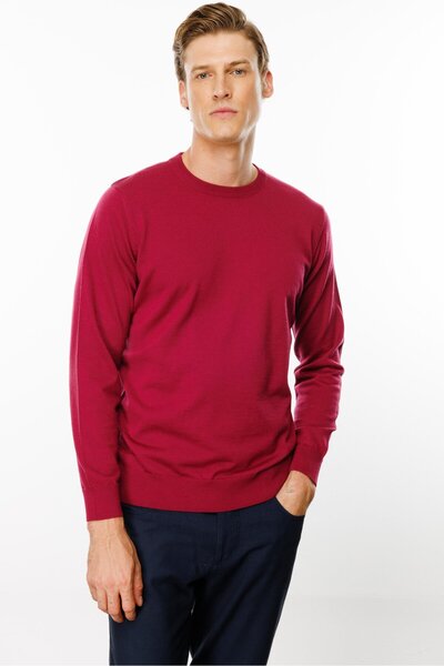 Desen Triko Чоловічий тонкий трикотажний светр - без коміра, фіалковий