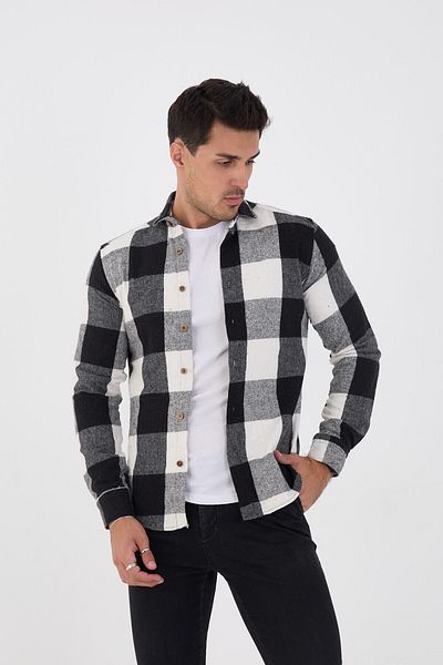 jack carisma Lumberjack Checked Slim Fit Men's Shirt