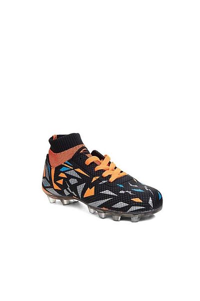 Dugana Pantofi de fotbal crampon negru portocaliu cu șosete la gleznă