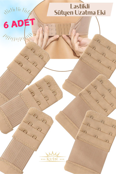 KUIN 6 τεμάχια Ελαστικό Εξάρτημα Επέκτασης Σουτιέν (Agraf) (3 τεμάχια 2x3 Ela...