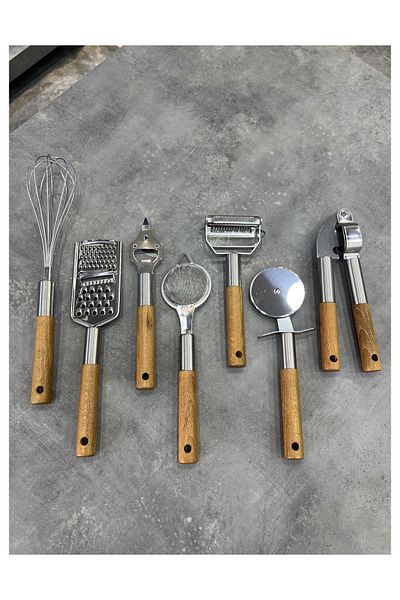 AROW 7 Piece Luxury Kitchen Set - Wood