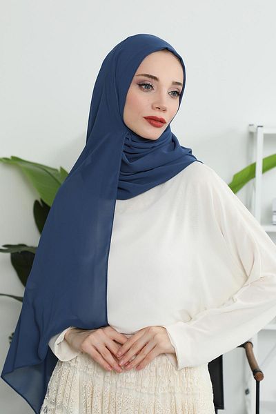 Aisha's Design شال شيفون بتصميم كلاسيكي عملي - PS-11