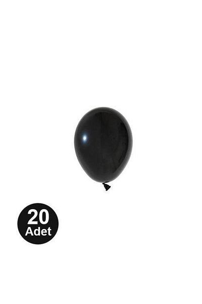 Parti Dükkanım 5 Inch Pastel Mini Black Balloon 20 Pieces