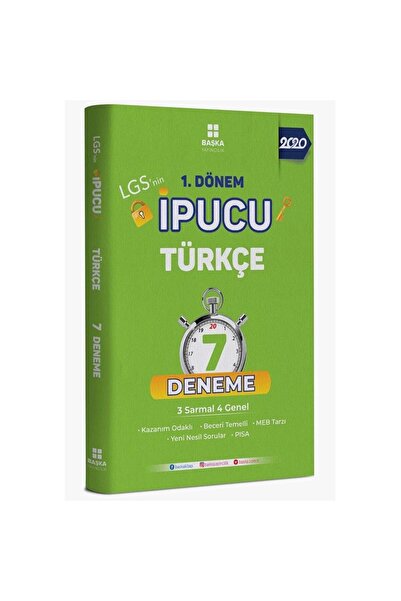 Başka Yayıncılık Başka Yayınları 8. Sınıf Lgs 1. Dönem Türkçe Ipucu 7 Deneme