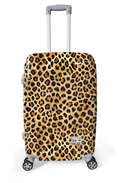 Coral High Kahverengi Leopar Desenli PC Orta Boy Valiz (60cm) 16842