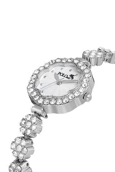 Polo Air Vintage Luxury Stoned Women's Wristwatch - Silver Pl-1500B2X