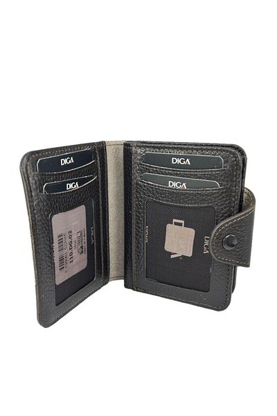 DİGA 110 Genuine Leather Card Holder Wallet, Brown