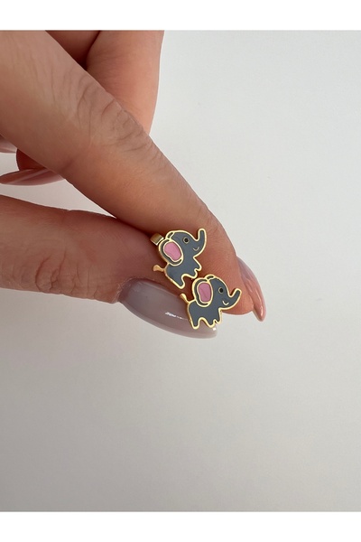 BUNNY Children's Earrings Elephant - Steel Material