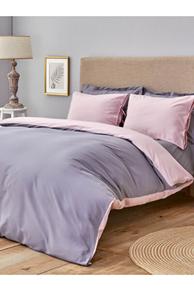 Sheri Home Tekstil Basic Mürdüm Nevresim (Yorgan Kılıfı)Tr8887366365577