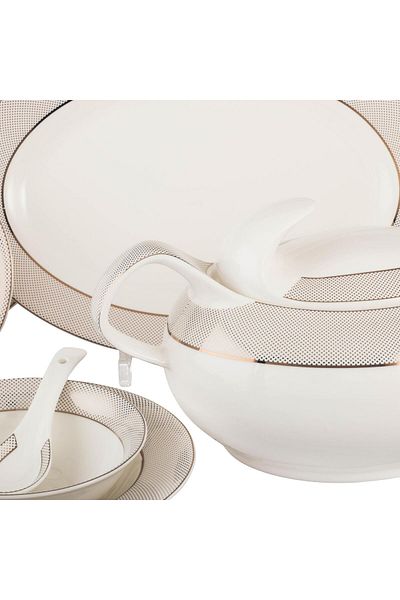 Dania Porcelain dining set, 75 pieces, serves 12 people