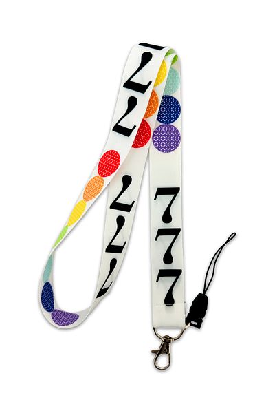PABALAS I Got 777 I Accepted Patterned White Neck Lanyard Strap Name Badge Holder-Phone Strap
