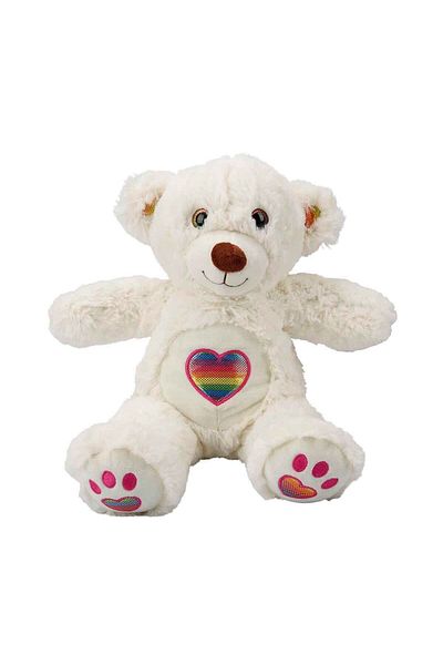 NillyToys 3184 Rainbow Heart Plush Bear 30 cm -Sunman