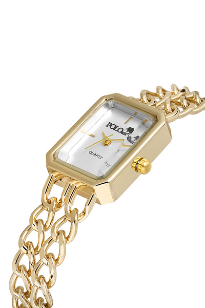 Polo Air ساعة يد نسائية ذهبية عتيقة - سلسلة كوردون PL-1503B1x