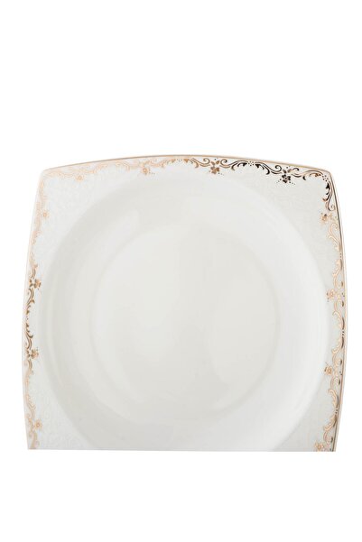 Dania A set of square porcelain dessert plates, 6 pieces