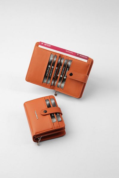 CENGİZ PAKEL Cengiz Pakel Women's Mini Size Wallet with Snap Detail - 65315m - Tile