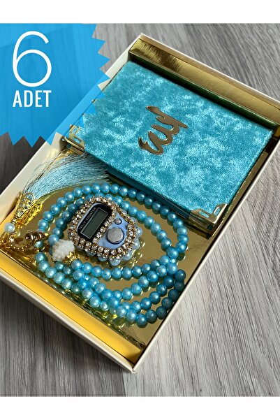 AYHANHOME 6-Piece Gift Dowry Set - Yasin Juzu, Prayer Beads and Stone Zikrmatik