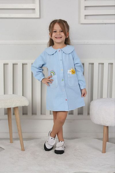 Bloom Rainbow Denim Girl's Dress