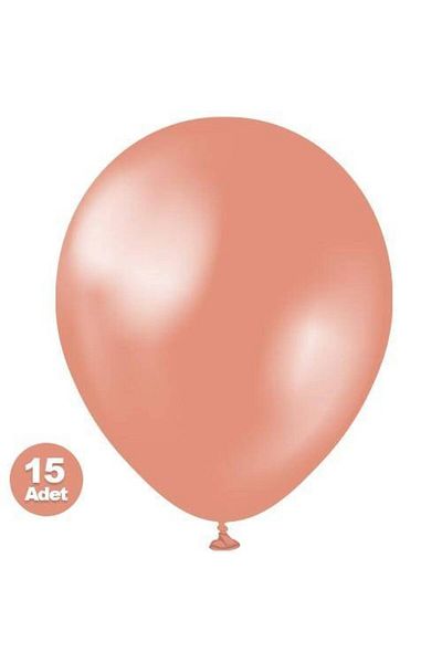 Parti Dükkanım Dark Rose Gold Balloon Metallic 15 Pieces
