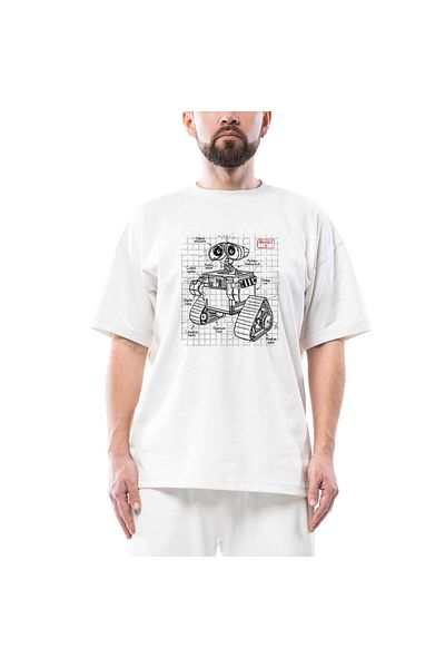 Z zepplin Λευκό μπλουζάκι ρομπότ StarWars Oversize