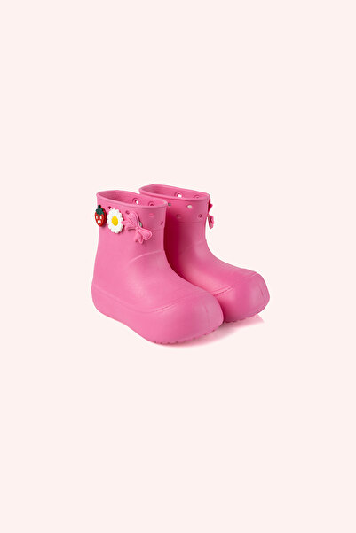 Panço Aksesuarlı Pembe Yağmur Botu