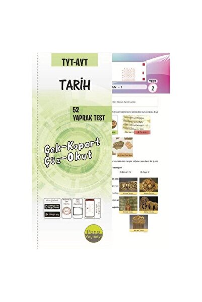 Pano Yayınları Tyt Ayt Tarih Çek Kopart 52 Adet Yaprak Testleri
