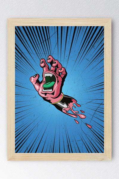 Saturn Dragon Ball Framed Painting - Manga Anime Poster Painting