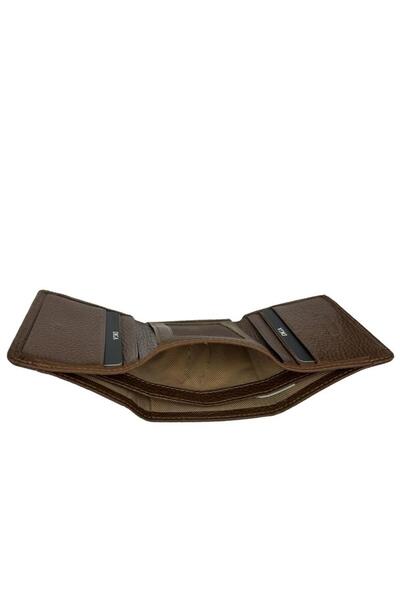 DİGA Diga 829 Hakiki Deri Üç Kat Cüzdan Taba