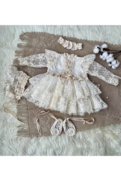 Butik Cream Baby Dress Set