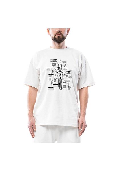 Z zepplin Bender Project Oversize Λευκό T-Shirt