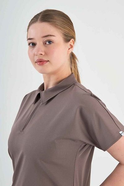 Owlet Medikal Set cu guler polo din lycra din nurcă închisă