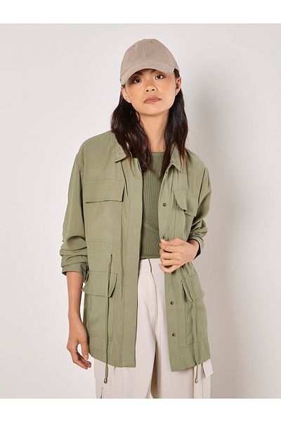 Apricot Cargo Pocket Leichte Jacke