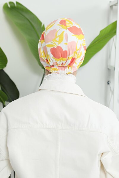 Aisha's Design Patterned Combed Cotton Visor Hat - Bonnet,B-73Yd