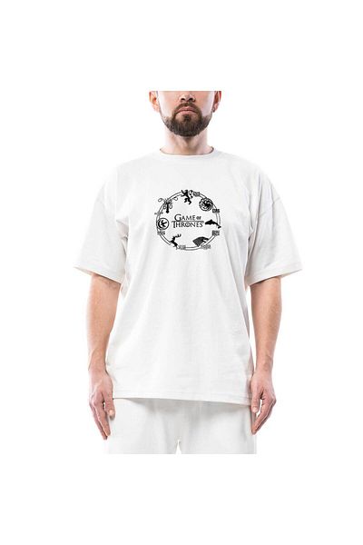 Z zepplin Tricou alb supradimensionat pentru membrii familiei